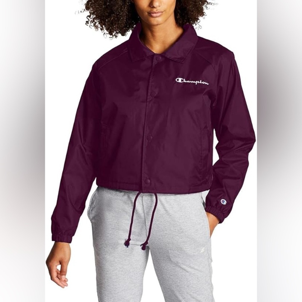 Champion Cropped Jacket in plum